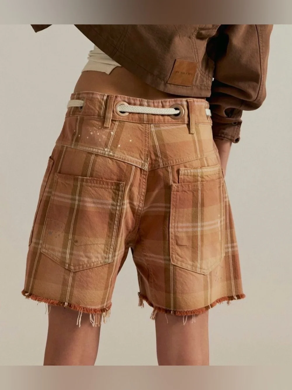 Free People We the Free Plaid Moxie Shorts